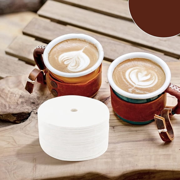 100-Pack Unbleached White Disposable Disc Coffee Filters (2.76 In), Perfect for Bozeman Percolator