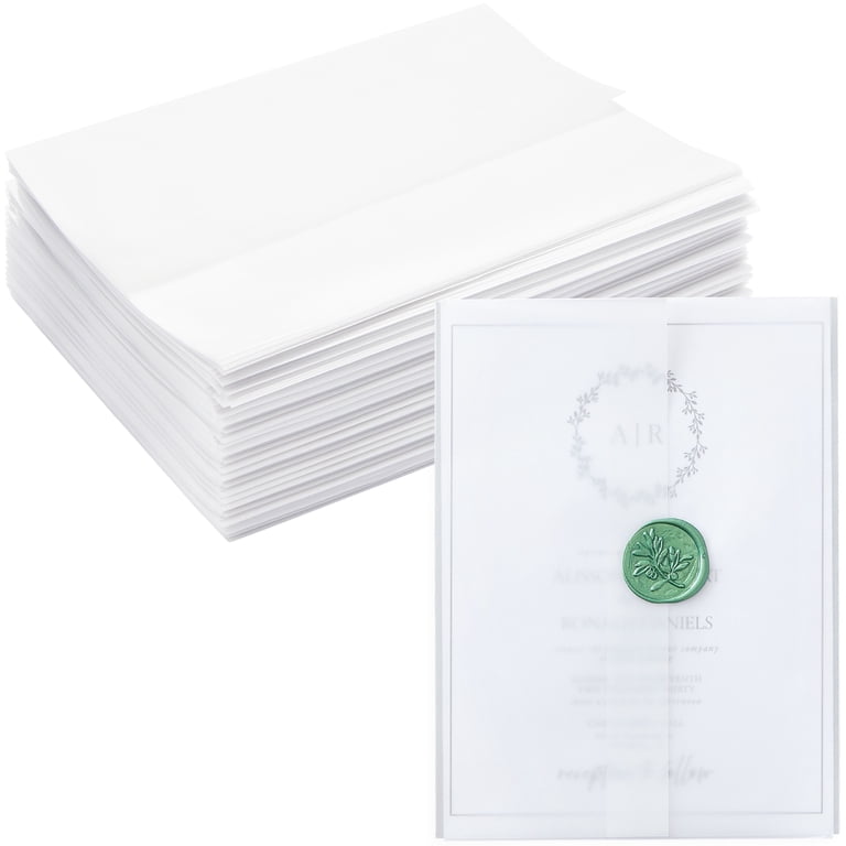 Wedding Invitation Accessories 100 Pack Of Clear Card Sleeves & Envelopes -  Perfect Fit For 5 X 7 Inch Cards, Photos, Or SU Cards Colored Envelopes