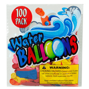 100 Pack Vibrant Water Balloons for Endless Fun, Red, Yellow, Green and More, Perfect for Summer Battles, Tossing and Play, Durable and Generous, Packaged in a Hanging Poly Bag, Mix color