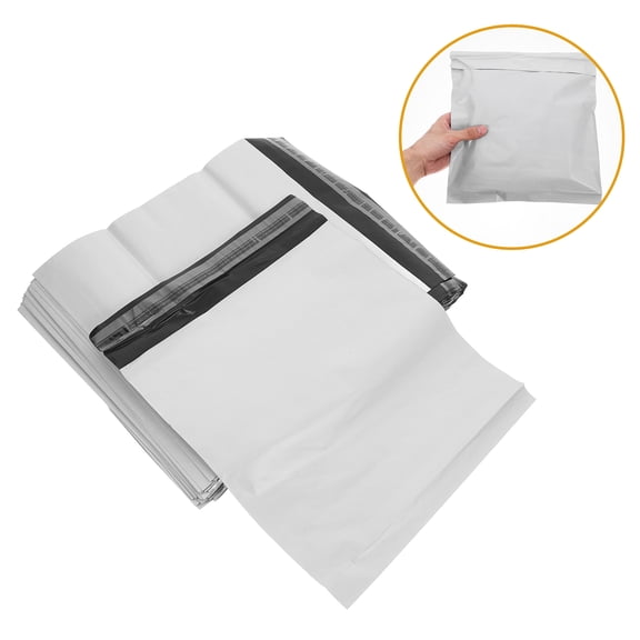 BESTONZON Durable White Shipping Bags Waterproof Eco-Friendly for Packaging 100Pcs