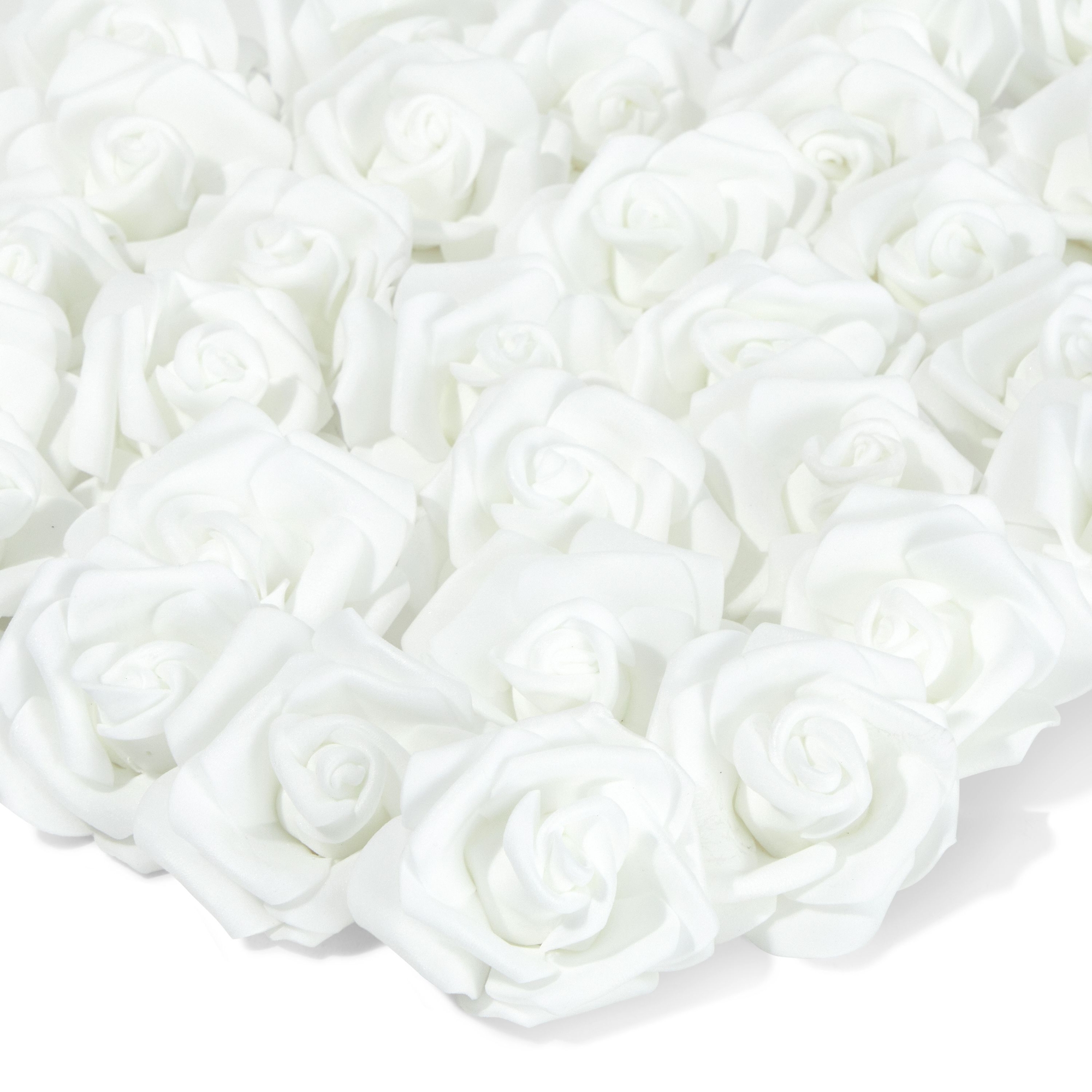 Artificial Flowers for Home Decoration, Assorted Fake White Roses in