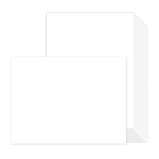 200 Pack 5x7 Cardstock - Heavyweight Blank Invitations - 110 lb Cover Card,  300 GSM Thick - DIY Wedding Cards and Postcards (White)
