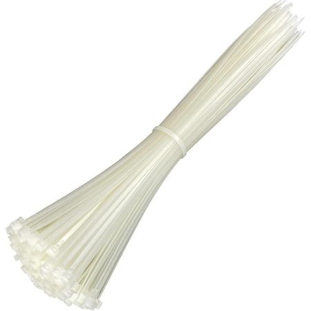 100 Pack White Plastic Cable Ties 300mm×3.6mm Heavy Duty Strong Nylon Premium Self Locking 12 inch/30 cm Long Zip Tie Wraps