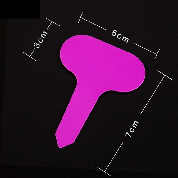 100-Pack White T-Type Plastic Plant Labels - 5x7cm Reusable Nursery Tags for Garden, Flowers, Shrubs & Potted Plants - Durable, Weatherproof & Easy to Clean