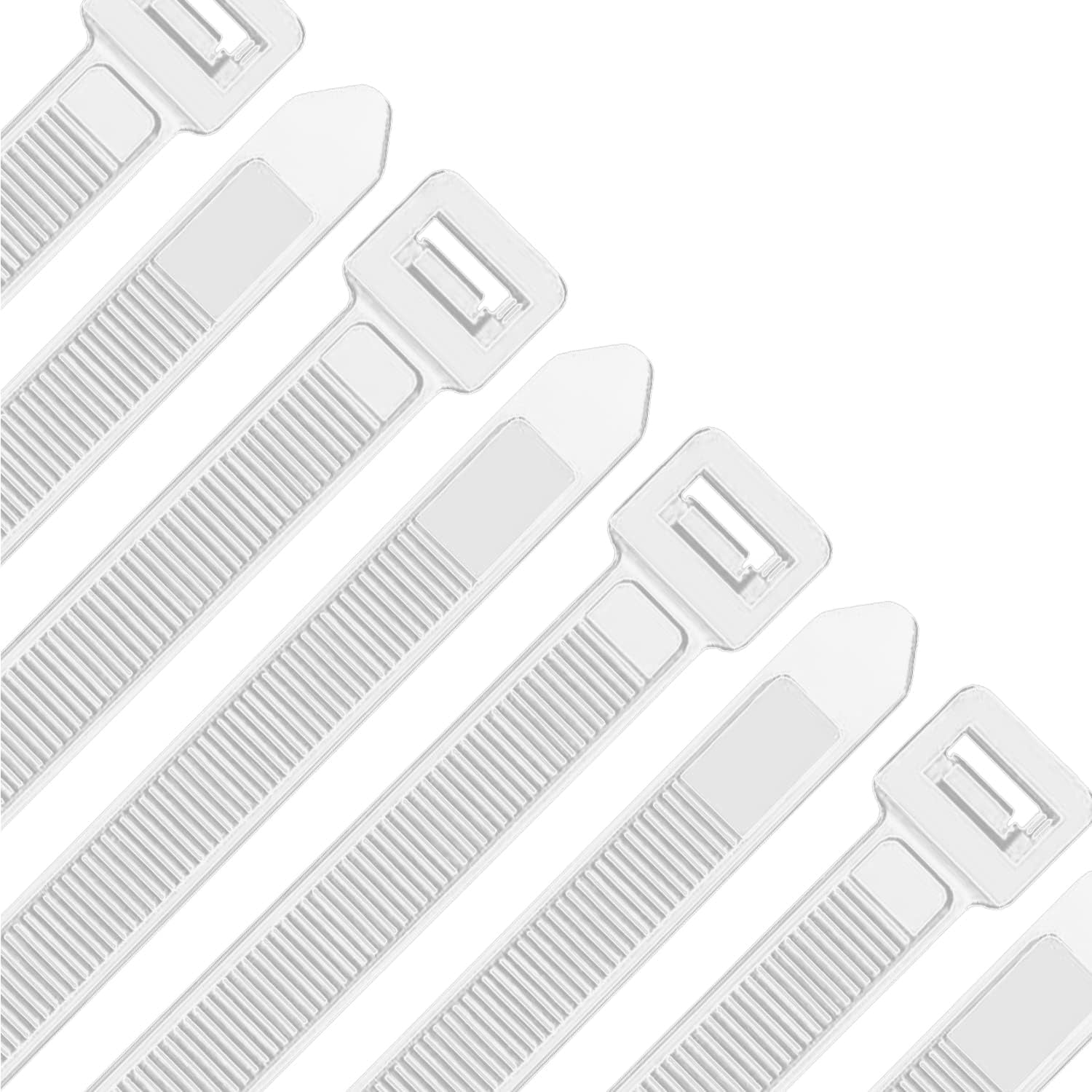 100 Pack White Thick Cable Ties Heavy Duty Large 500mm×7.6mm Strong