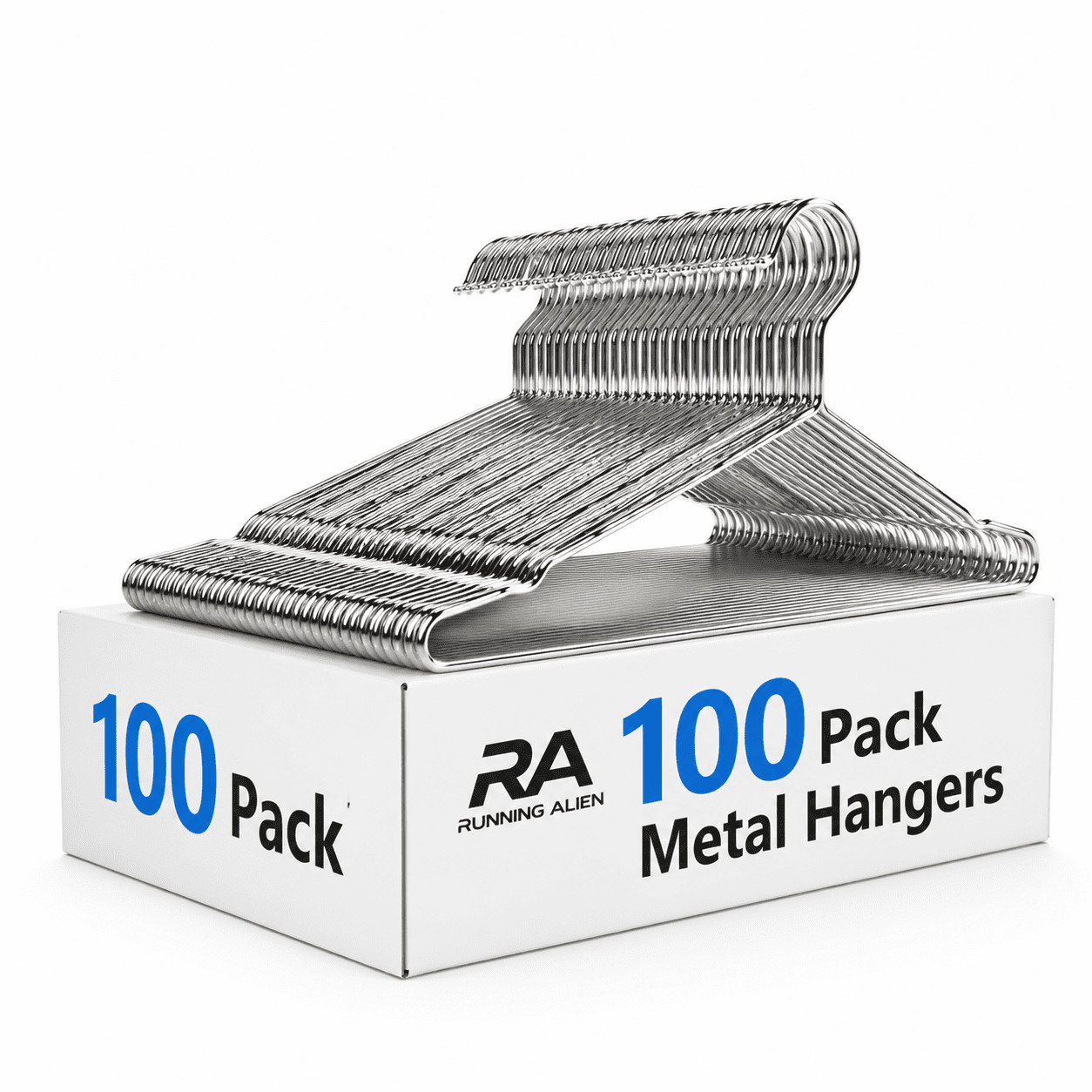 100 Pack Wire Hangers Metal Bulk For Clothes - Walmart.com