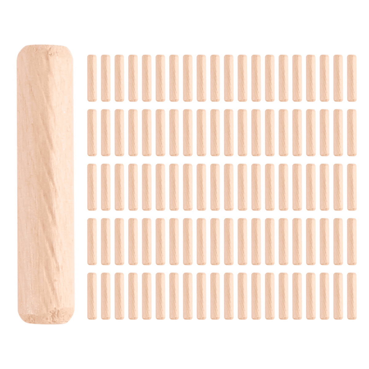 SENJEOK 1000 PCS 5/16 Inch Wooden Dowel Pins, Sall Fluted Dowel Pins