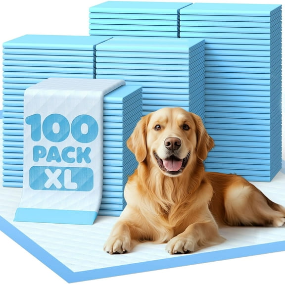 100Pack XLarg Puppy Pads 34 X 28 Extra Large Pee Pads For Dogs With 6Layer Leakproof Protection QuickDry And Disposable Dog Pads With High Absorbency For Easy Potty Training