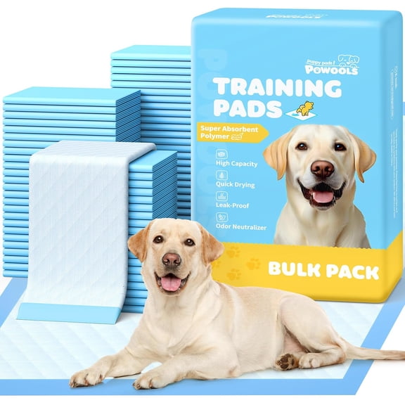 100-Pack X-Large Puppy Pads - 34'' x 28'' Pee Pads for Dogs Potty Training with Leak-Proof Quick-Dry Design, 6-Layer Wee Wee Pads for Dogs, Blue