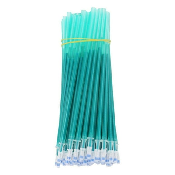 100 Pack of 0.5mm Erasable Pen Refills for Home and Study Use, Green