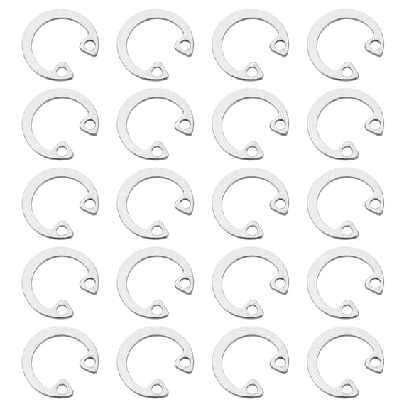 100 Pack14mm Internal Retaining Ring Circlip, Internal Circlip Snap Rings, Silver