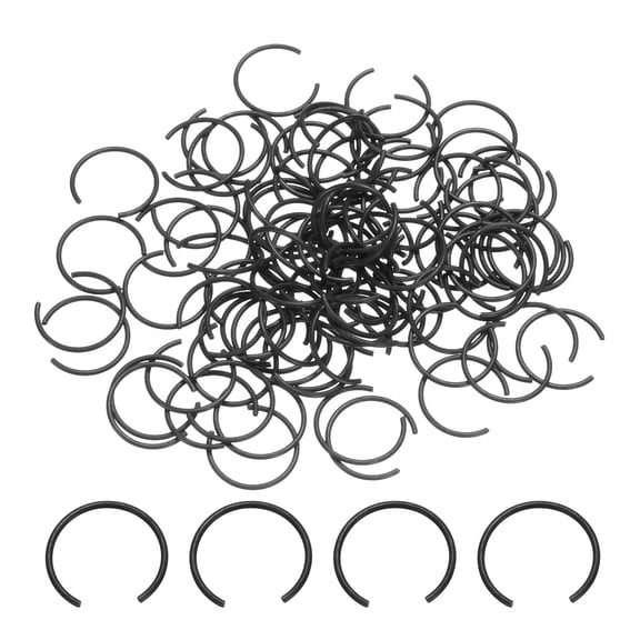 100 Pack14mmRound Wire C-Clips, InternalRetainingRingCirclip, Black