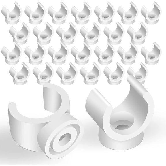 100 Packs 1/2 Inch PEX Clips Pipe Hangers Clamps Holder Pipe Support Plastic 16 mm PEX Tubing Clamps Hangers Water Support Clamp Clips Socket