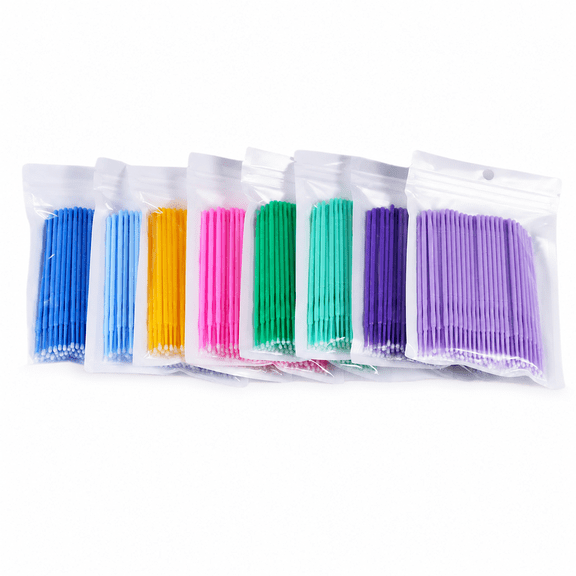 100 Packs Disposable Mascara Wands Spoolie Brushes for Lash Extension, Light Purple