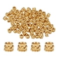 thumbnail image 1 of 100 Packs M2.5 Threaded Inserts Brass Heat Set Insert M2.5x3mm, OD 4mm Knurled Insert Nuts, 1 of 6