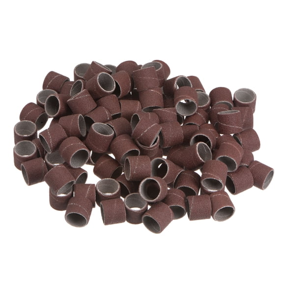 100 Packs Sanding Drums 1/2 Inch Mini Sanding Sleeves 180 Grit Sanding Bands for Drum Sander