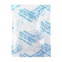 100 Packs Silica Gel Desiccant - 2G Moisture Absorber Packets With Blue Beads, Food Safe Non-Toxic For Storage, Closets, Shoes, Electronics, Bags - Keep Items Dry Prevent Mold