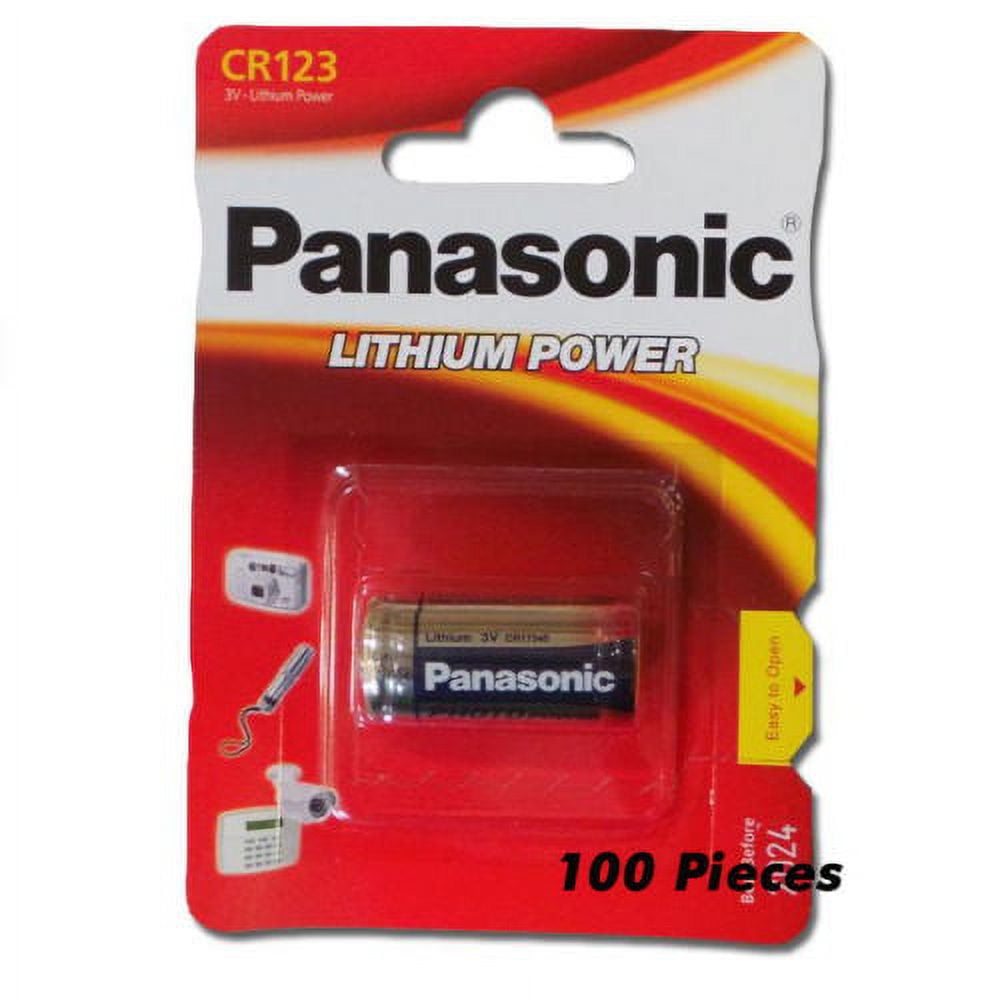 100 Panasonic CR123 123A DL123 123 CR-123APA/1B 3V Lithium Battery 
