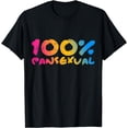 thumbnail image 1 of 100% Pansexual Pan Pride Flag LGBTQ Cool LGBT Ally Gift T-Shirt, 1 of 4