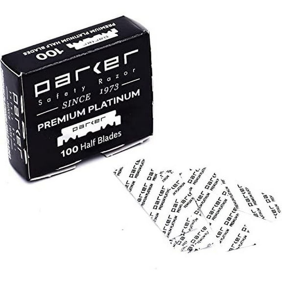 Parker Premium Platinum Single-Edge Half Blades, 100 Count
