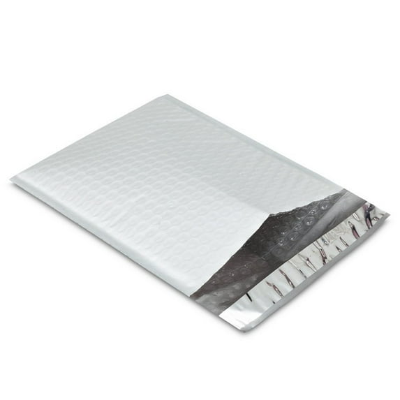 100 Pc. 7.25 Inch X 12 Inch White Bubble Lined Envelope Poly Mailer