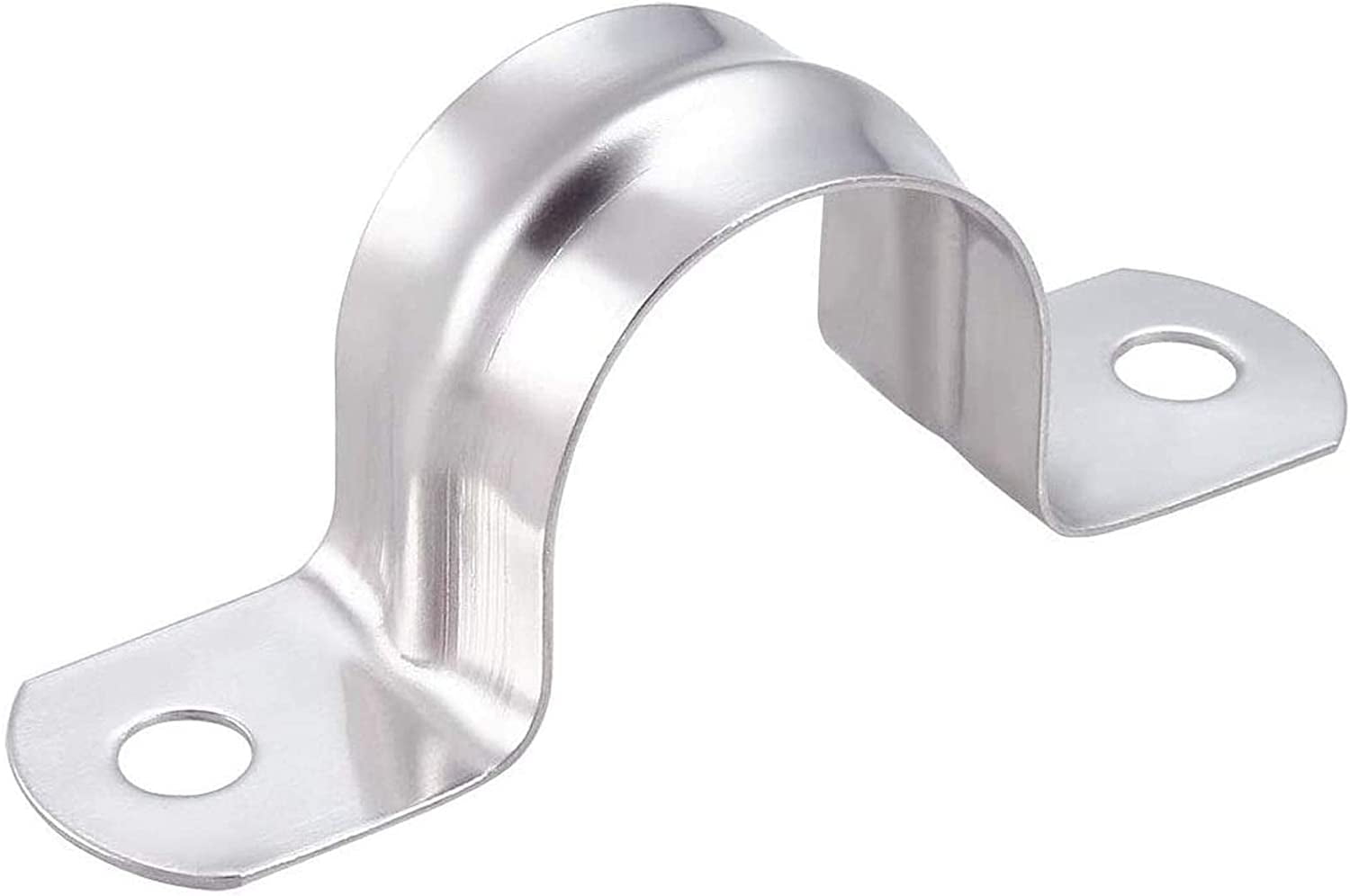 AIRTAK 100 Pcs 1/2 Inch Pipe Strap Clamps - Zinc-Plated Steel, Single Hole, For Conduit & Pipe Securing