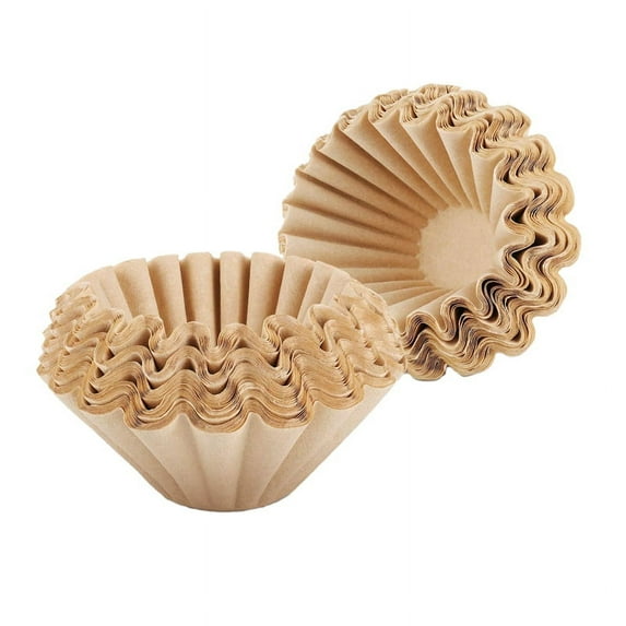 100 Pcs 1-4 Cup Basket Coffee Filters Disposable Paper for Home Office Use Brown