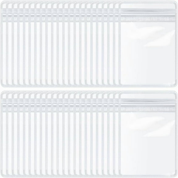 100 Pcs 1.57" x2.36 PVC Jewelry Bag Small Plastic Bag Clear Plastic Mini Baggies Zip Lock Reusable