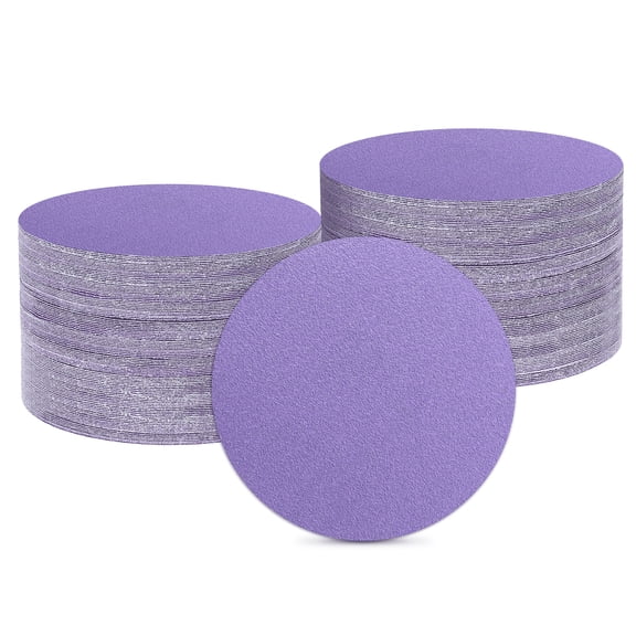 100 Pcs 1 Inch Sanding Disc 180 Grit Hook and Loop Sandpaper Random Orbital Sander Pads for Woodworking Automotive Metal Polishing, Purple