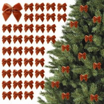 100 Pcs 1 Inch Tiny Mini Velvet Bows Crafts for Christmas Tree Xmas Twist Tie Bows Small Ribbon Bowknot Christmas DIY Craft Sewing Scrapbooking Gift Wrapping
