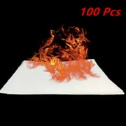 100 Pcs 10*10cm Fire Paper Flash Flame Paper Fire Paper Magic Props Effect