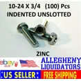 thumbnail image 1 of (100 Pcs) 10-24 X 3/4" Unslotted Indented Zinc Hex Head Machine Screws Nh, 1 of 3