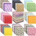 thumbnail image 1 of 100 Pcs 10 x 10 Inch Quilting Cotton Fabric Bundle for DIY Sewing Fabric Precuts Quilt Squares Multi Color Printed Floral Square Patchwork Supplies for Quilting Patchwork, DIY Craft, Scrapbooking, 1 of 5