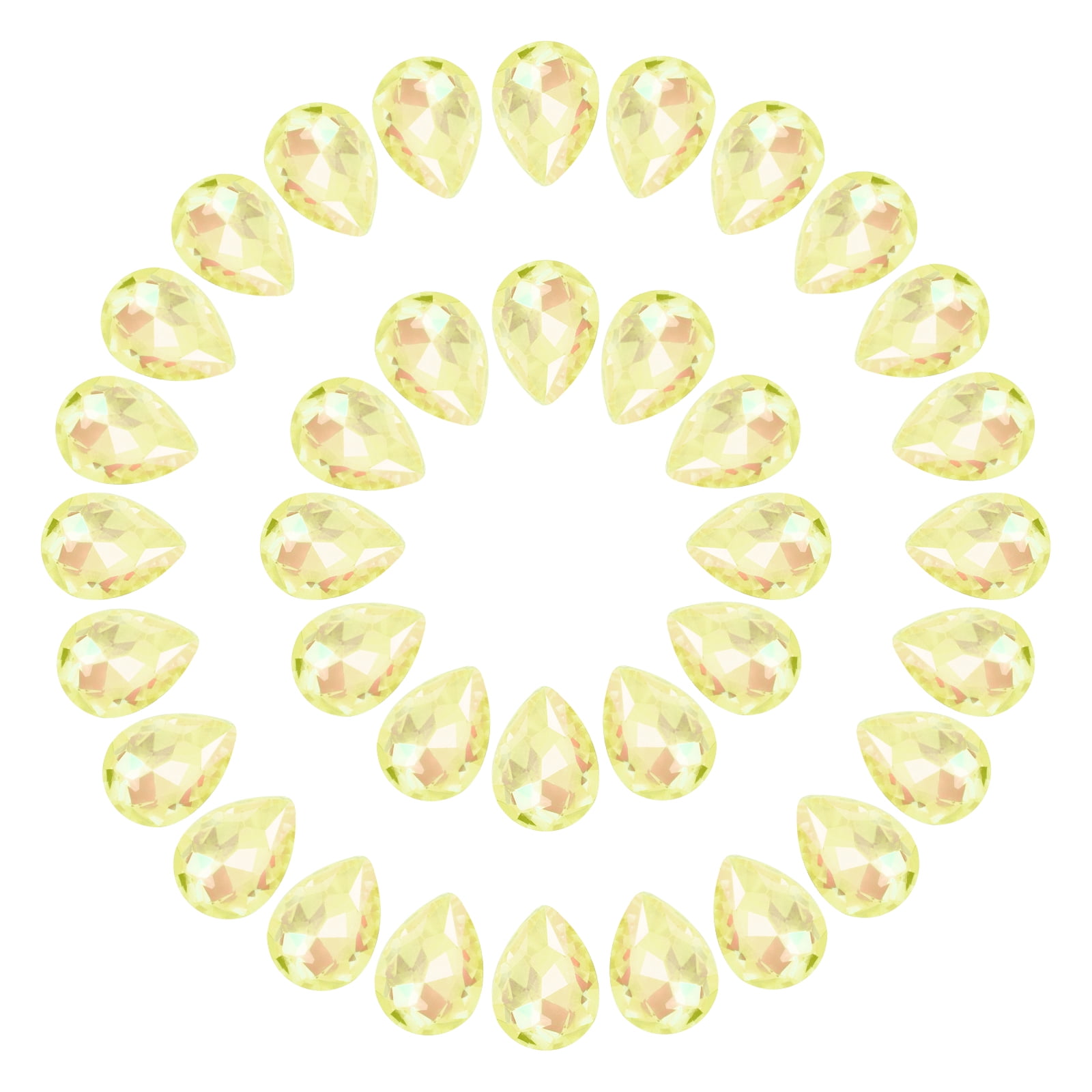 100 Pcs 10 X 14 Mm Teardrop Rhinestones Crystal Ireland