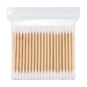 100 Pcs 100% Cotton Cotton Swabs Chlorine-Free Cotton Buds Cotton Swab Ear Stick Hypoallergenic Wooden Q-Tip Daily Cleaning