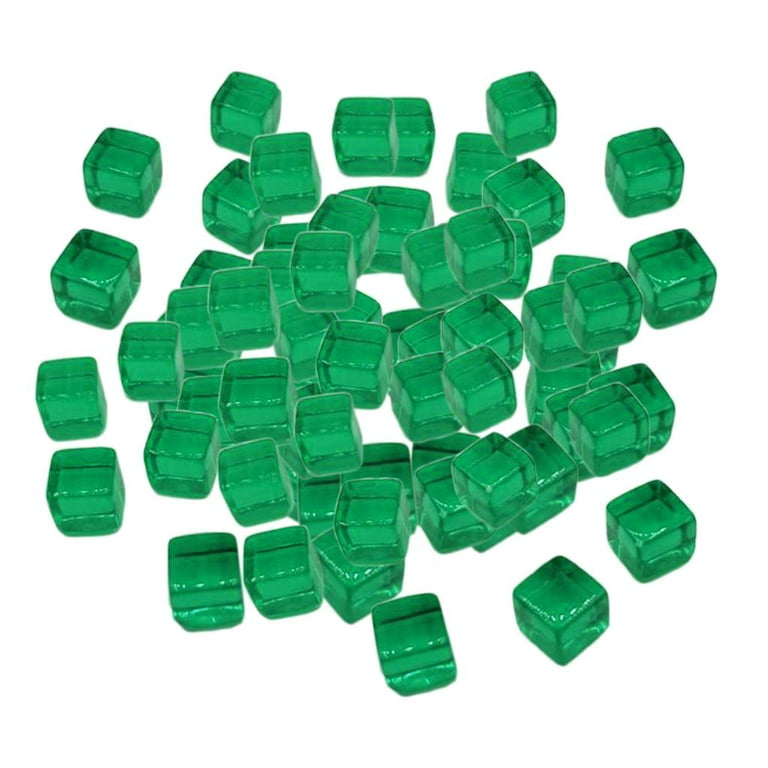 100 Pcs 10mm Acrylic Cubes Blocks Translucent Building Cubes Crystal  Acrylic Cubes Educational Sensory Training Math Teaching Supplies for Kids  