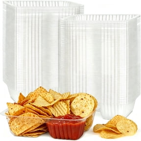 100 Pcs 12oz Plastic Nacho Trays, Disposable Tray for Nachos & Cheese Dip, Movie Night Snack Trays Great for Snacks