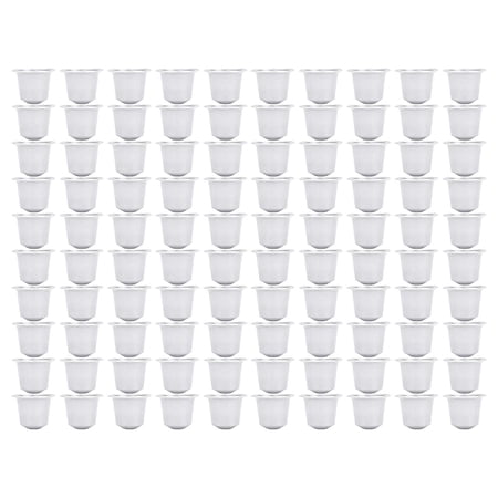 100 Pcs 15ml Empty Coffee Capsule Cups Aluminum Foil Pod Shells Easy Seal Silver