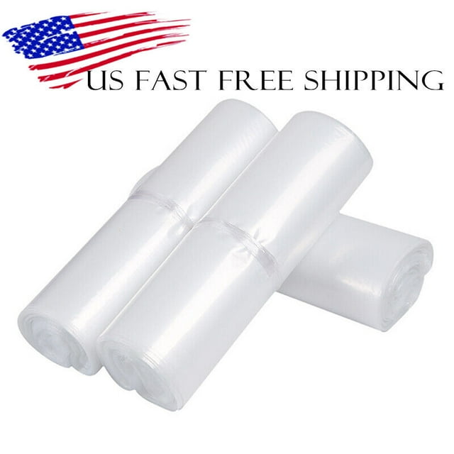 100 Pcs 16" x 32" Clear Open Top Poly Bags Lay Flat Plastic Packaging