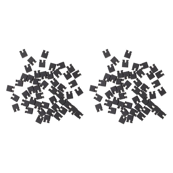 100 Pcs 2.54mm Jumper Cap Mini Jumper Short Circuit Cap Connectors,100 Pcs x Jumper Cap,black