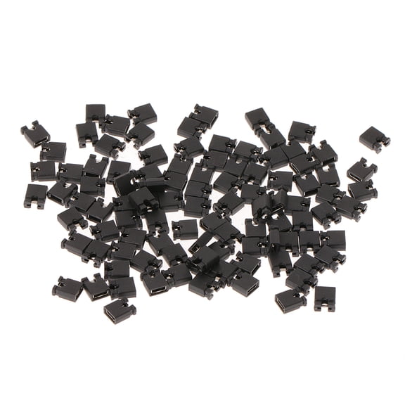 100 Pcs 2.54mm Standard Jumper Blocks Caps For Hard Drive CD DVD Motherboards