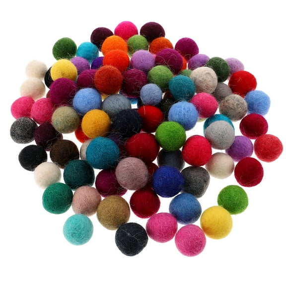 100 Pcs 2 Cm Wool Ball Felt DIY Decors Clothes Materials Hair Clip Toy Jewelry Making Pom Poms Child
