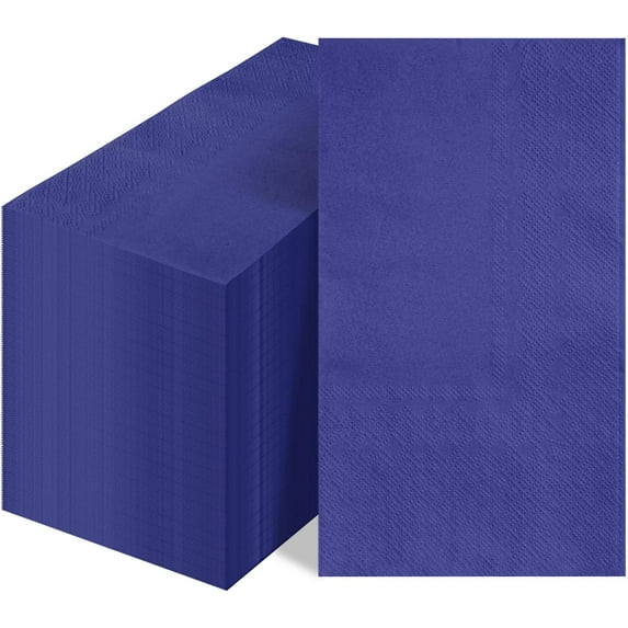 100 Pcs 2-Ply Navy Blue Napkins Paper Napkins Disposable Guest Hand Towels for Bathroom Dinner Wedding Baby Shower Party Guest Bathroom Napkins