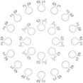 thumbnail image 1 of 100 Pcs 2 Sizes Clear Plastic Clip-on Earring Converter Component Fit for 3mm Rhinestone 11x8x3mm and 11x9x3.5mm for Non Pierced Ears(2 Styles), 1 of 5