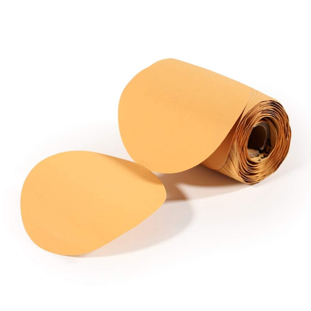 Sandpaper Rounded 100 Pcs 220 Grit Sandpaper Roll 5 inch Round Sanding Discs Adhesive ...