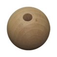 thumbnail image 1 of 100 Pcs 25MM (1") Round Wood Beads w/ 7/32" hole Premium beads are suggested when your projects call for a smooth, quality bead with consistent hole sizes., 1 of 1