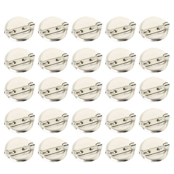 OUNONA 100 Pieces Brooch Pin Bases Stainless Steel Badge Pins for Crafting Jewelry Making Accessories