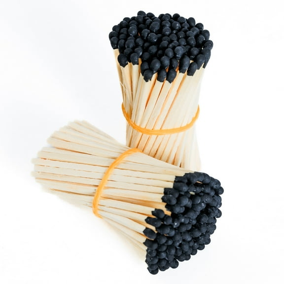 100 Pcs 3'' Decorative Black Matches, Candles Matches, Long Wooden Matches for Candles, Long Fireplace Matches for BBQ Grill, Color Matches