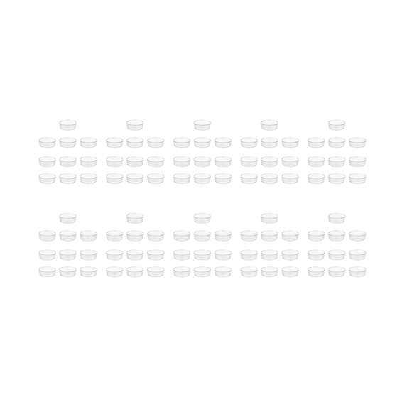 100 Pcs. 35mm x 10mm Sterile Plastic Dishes with Lid for LB Plate (Transparent Color)