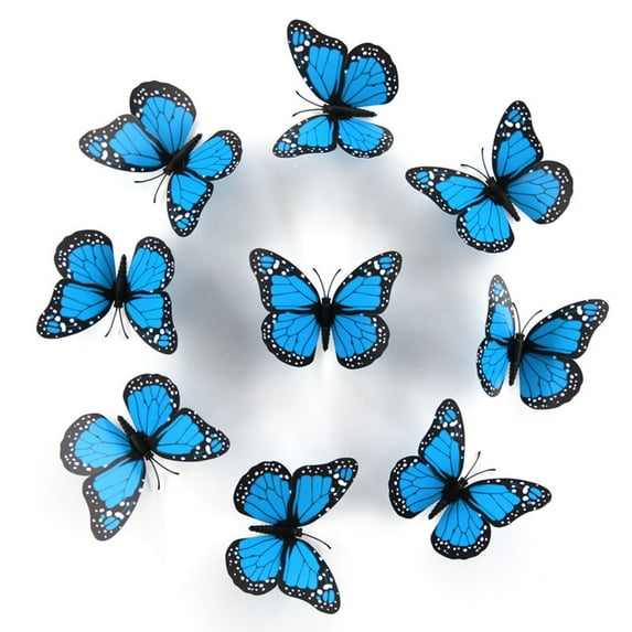 100 Pcs 3D Butterfly Wall Stickers,DIY Wall Decor,Removable Paper Butterflies Sticker,Decoration Kids Bedroom and Wedding,Orange,Pattern